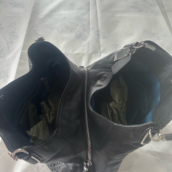 Coach “Madison Phoebe OP Art” vintage leather/canvas bag - Picture 3 of 8